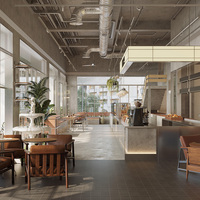 Comptoir de boulangerie sur mesure avec vitrine en verre et éclairage LED pour desserts, café et boulangerie - Solution de design clé en main