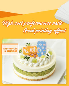 طباعة مخصصة ورقة صالحة للأكل ورقة رقاقة صالحة للأكل A4 حجم قابل للأكل ورقة تزيين رقاقة - Product Image 3