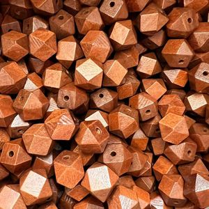 Cuentas Geométricas de Madera de 16 mm, Cuentas de Madera en Forma de Polígono, Cuentas Hexagonales de Madera para Guirnaldas - Product Image 4