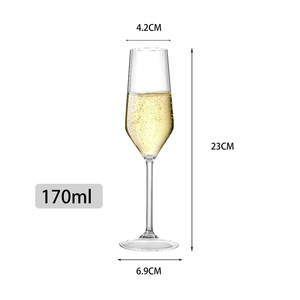 Bicchiere in Plastica PC Personalizzato da 5,5 oz Cristallino per Dessert, Vino, Cocktail, Spumante, Vino Rosso 101-200ml - Product Image 3