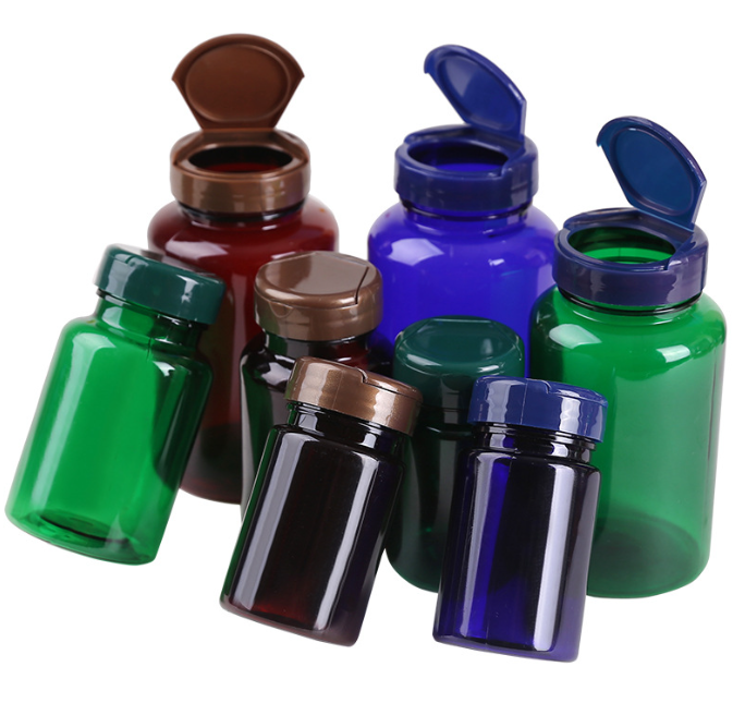 Eco-friendly Plastic Pill Bottles HDPE 150ml 200ml for Healthcare Pharmaceuticals Transparent Frosted with UV Caps