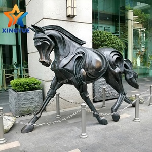 Sculpture d'art équestre en bronze personnalisée pour la décoration paysagère d'hôtels, villas, parcs et places commerciales - Product Image 5