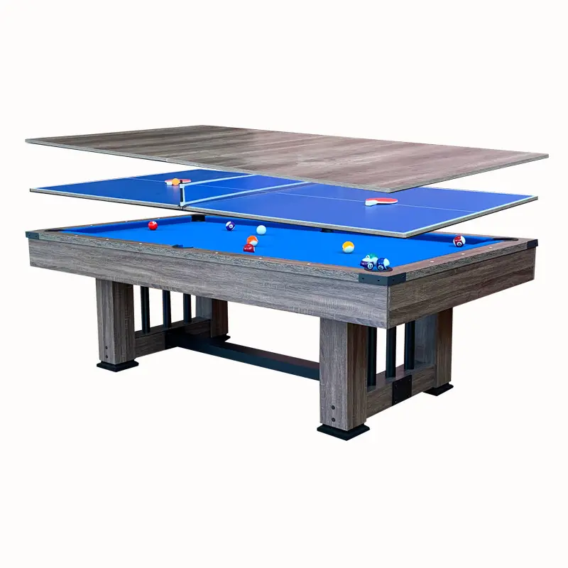 Commercio all'ingrosso 8FT 7FT 3 in 1 roma stile biliardo tavolo da biliardo con tavolo da ping pong e tavolo da incontro