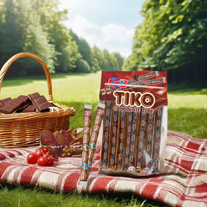 Tube de chocolat Rico Tiko 25g x 12 pièces, chocolat composé prêt à consommer, bonbons solides noirs et bruns, stockage à l'endroit frais et sec - Product Image 4