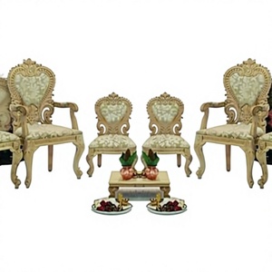Ensemble de chaises Mandap pour cérémonie de mariage en plein air, chaises pour couple indien pour Mandap de mariage, chaises Mandap pour mariée et marié pour mariage hindou, Royaume-Uni - Product Image 3