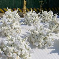 Dekorasi Pernikahan dan Rumah Desain Baru Diameter 80cm 90cm 100cm Bola Bunga Hias Besar Warna Ivory untuk Centerpiece