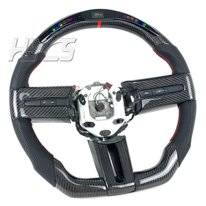 Accessoires intérieurs de voiture Volant en fibre de carbone LED pour <span class=keywords><strong>Ford</strong></span> <span class=keywords><strong>Mustang</strong></span> 2004 2005 2006 2007 2008 <span class=keywords><strong>2009</strong></span> 2010 - Product Image 1