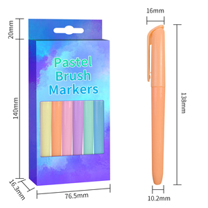 Textmark – stylo-surligneur <span class=keywords><strong>Pastel</strong></span> à pointe Fine en <span class=keywords><strong>feutre</strong></span>, pas de saignement pour le texte, stylo Fluorescent, Logo de papeterie, personnalisé - Product Image 1