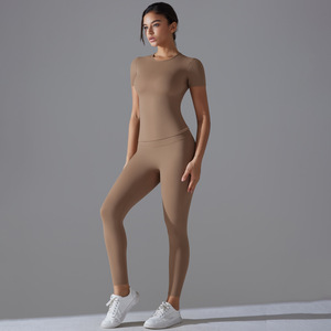 Conjuntos Deportivos de 2 Piezas para Mujer para Gimnasio y <span class=keywords><strong>Yoga</strong></span> con Camiseta sin Mangas y Shorts Atléticos para Verano - Product Image 5