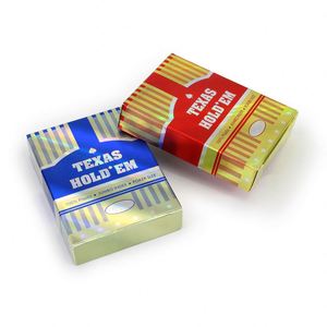 Cartas de Póker de Plástico PVC Tamaño Bridge, Diseño Personalizado, Rojo/Azul, Estilo Statesman - Product Image 3