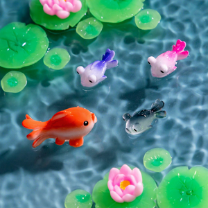 Decoraciones Creativas para Acuarios en Miniatura: <span class=keywords><strong>Peces</strong></span> Dorados y Carpas Artificiales, Accesorios para Acuarios DIY, Adornos que Brillan en la Oscuridad - Product Image 3