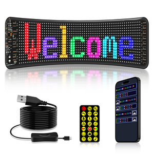 Xe buýt <span class=keywords><strong>Led</strong></span> mắt ứng dụng thay đổi bảng hiển thị linh hoạt <span class=keywords><strong>LED</strong></span> ma trận Bảng điều chỉnh phát sáng di chuyển tự làm tin nhắn biển hiệu cho khách sạn thanh hiển thị - Product Image 5