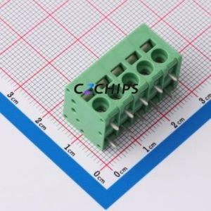 MX205R-5.0-05P-GN01-Cu-A Spring Terminal Block Through hole Component (THT),P=5mm Connector 1x5P 5mm Green Right Angle Insert - Product Image 1