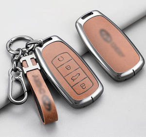 Funda Protectora para Llave de Coche de Aleación de Zinc y Cuero con Logotipo en Relieve, Duradera y de Alta Calidad para Chery Omoda <span class=keywords><strong>E5</strong></span> - Product Image 1