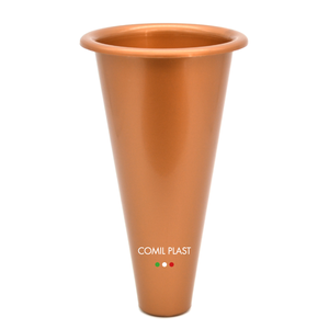 Vase en plastique à prix de gros, remplacement de l'anneau en bronze, niche, mausolée, crypte, moulage par injection, couleur cuivre, hauteur 6 pouces - Product Image 1
