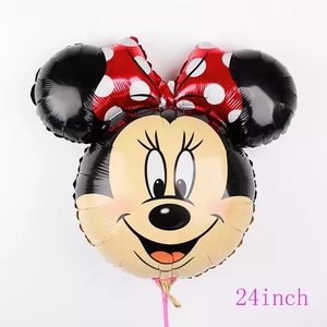 24 pollici Mickey <span class=keywords><strong>Minnie</strong></span> head foil balloons decorazioni per feste di compleanno giocattoli per bambini giocattoli gonfiabili per bambini palline da doccia - Product Image 6
