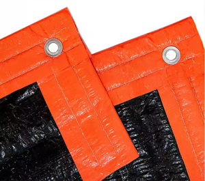 Lona Resistente de Color Naranja, Lona Aislante Impermeable con Orificios de Protección para Múltiples Usos, Servicio de Corte de Material PE - Product Image 4