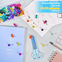 Magnet Peniti Akrilik Warna-warni, Peniti Magnetik Kuat untuk Papan Tulis & Kulkas