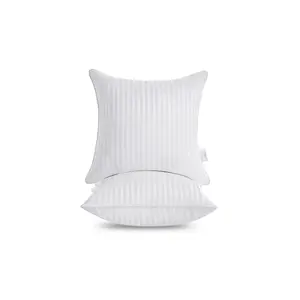 Cómodo Cojín cuadrado blanco cojines 45*45 para textiles para el hogar Hotel hogar venta al por mayor 100% almohada de algodón