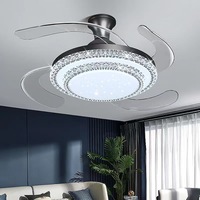 Ventilateur de plafond minimaliste moderne pour chambre à coucher, salle à manger, salon, ventilateur électrique intégré ultra-fin invisible, lustre