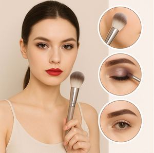 Juego de Brochas de Maquillaje Veganas Portátiles Personalizadas de 15 Piezas con Bolsa, Cerdas Súper Suaves, Pedidos con MOQ Bajo para Uso Facial y Ocular - Product Image 5