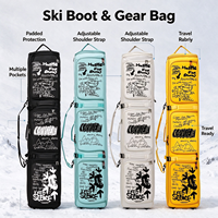 Sac à roulettes pour ski et snowboard Graffiti, roues silencieuses, séparation sec/humide, pour skis simples/doubles 160+15cm, sac de transport imperméable pour équipement de neige