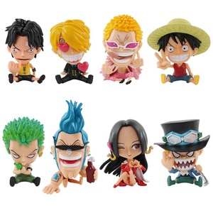 Figurines Chibi Q-Version Thème One Piece Luffy Zoro Boa Hancock Ace Sabo pour Voiture (Matériau PVC) - Vente en Gros Disponible - Product Image 5
