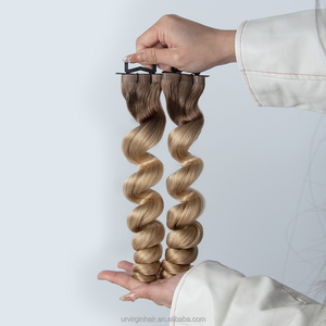 Nastro a doppio nastro disegnato <span class=keywords><strong>extension</strong></span> <span class=keywords><strong>capelli</strong></span> lunghi 14 "-30" Raw Russian Body Wave molto appiccicoso nastro di colla americana nelle estensioni 100 <span class=keywords><strong>capelli</strong></span> umani - Product Image 5