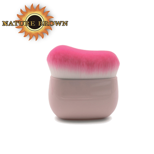 Corrector sintético plano de nuevo diseño, aplicación de colorete, <span class=keywords><strong>maquillaje</strong></span> esencial, base de cerdas suaves, cepillo de bronceado Kabuki individual - Product Image 1