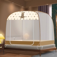 Moustiquaire de yourte mongole sans installation, pliable, anti-poussière, sans fond, avec fermeture éclair, pour usage domestique et en dortoir, modèle d'usine, pour l'exportation
