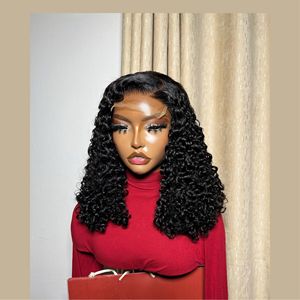 Perruque en cheveux humains vierges brésiliens bruts, bouclés birmanes, avec dentelle frontale HD transparente pour femmes noires - Product Image 6