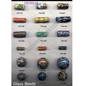 Perles en verre de Murano Millefiori Vintage mixtes 10mm perles en cristal multicolores pour la fabrication de bijoux et accessoires pour femmes - Product Image 2