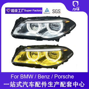 Faro Delantero de Doble Color para <span class=keywords><strong>BMW</strong></span> Serie 5 F10 F18 <span class=keywords><strong>520i</strong></span> 525i, Luz de Circulación Diurna 2011-2017, Estilo Ojos de Ángel - Product Image 3