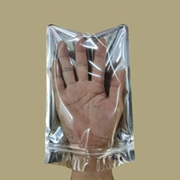 Fenêtre transparente scellable debout sacs en mylar clair avant avec feuille d'aluminium PE dos sacs de stockage des aliments réutilisables avec fond de gousset