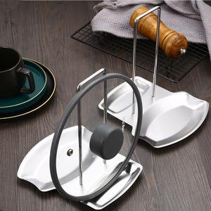 Support de couvercle de pot en acier inoxydable, accessoires de cuisine, de haute qualité, support de couvercle de poêle, porte-tasses pour la soupe - Product Image 6