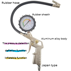 Высокоточный цифровой манометр давления в шинах 220 пси пневматический Барометр с газовой насадкой для мониторинга автомобильной промышленной техники - Product Image 2