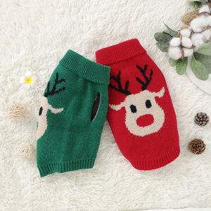 Ropa Para Mascotas Mimixiong Adorable Suéter de Punto abrigador Para Perro o Gato Disfraz con Cabeza de Ciervo Navideño - Product Image 4