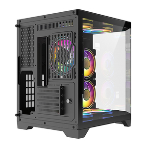 Vente directe d'usine Boîtier de jeu M-ATX Boîtier <span class=keywords><strong>PC</strong></span> blanc Gabinete <span class=keywords><strong>Gamer</strong></span> Boîtier CPU <span class=keywords><strong>Horizontal</strong></span> en verre trempé Tours de boîtier d'ordinateur - Product Image 5