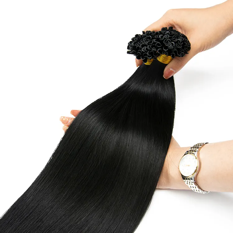 Factory Wholesale 12A Human Hair Cuticle Aligned Human hair extensions Nail tip hair extension