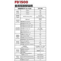 Foreuse à trépanation ultra-profonde WDE1500 |   Moteur diesel Yuchai de type chenille, capacité de levage de 30 tonnes |   Profondeur maximale de 1800 m pour
