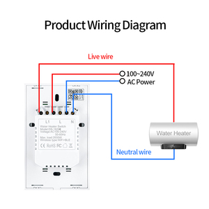 Interrupteurs intelligents pour chauffe-eau Apple <span class=keywords><strong>Homekit</strong></span> 40A, norme israélienne et américaine, WIFI, blanc, commande vocale Alexa Siri, UE - Product Image 4
