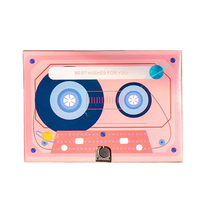 Carte de vœux personnalisée enregistrable avec message vocal, module sonore en forme de cassette de 60 secondes, cadeau d'anniversaire ou de Saint-Valentin, carte avec message personnalisé