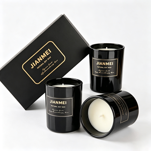 Set de bougies parfumées en cire de soja haut de gamme de luxe personnalisé bougie parfumée décorative sans fumée plante naturelle cadeau pour femme romantique avec boîte - Product Image 3