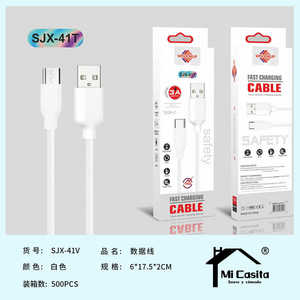 Cavo dati Wzchulup 3A a ricarica rapida da tipo C a USB 2.0 per telefono cellulare, rivestimento in TPE schermato in rame puro da 1 metro - Product Image 3