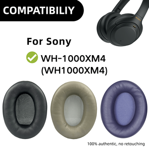 Almohadillas de repuesto para <span class=keywords><strong>Sony</strong></span>, cojines de piel de cordero suave con espuma de aislamiento de ruido, accesorios para auriculares - Product Image 2