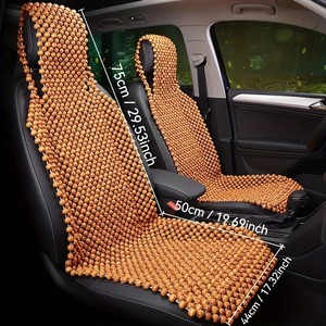 Coussin de siège de voiture en perles de bois, universel, pièce unique, fermeté moyenne, utilisation quatre saisons - Product Image 3