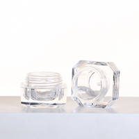 Pot en acrylique premium 5g 10g à fond épais et large ouverture pour crème de beauté et cosmétiques