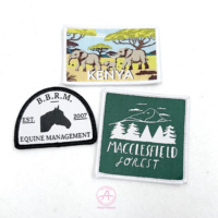 Good Vibes Bon Iron Woven Patch Beau motif de dessin animé régulier brodé en 3D aux couleurs arc-en-ciel pour coudre des chapeaux et des sacs