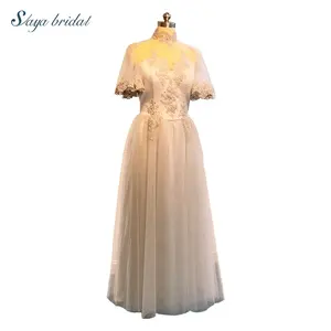 bridesmaid robe de mariage sirenes 2020 flower girls dresses lace gray color short gowns plus sizes