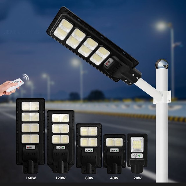 Portable Integrated Sensor All-in-One Solar LED Street Light IP65 Outdoor ABS Material for Road & Garden Lighting